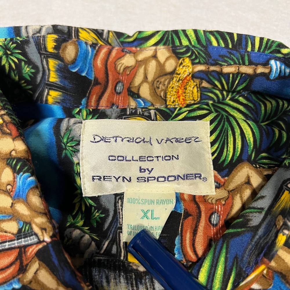 Vintage Reyn Spooner Detrich Varez Men’s XL Musicians Hawaiian Aloha Shirt EUC - Picture 3 of 6
